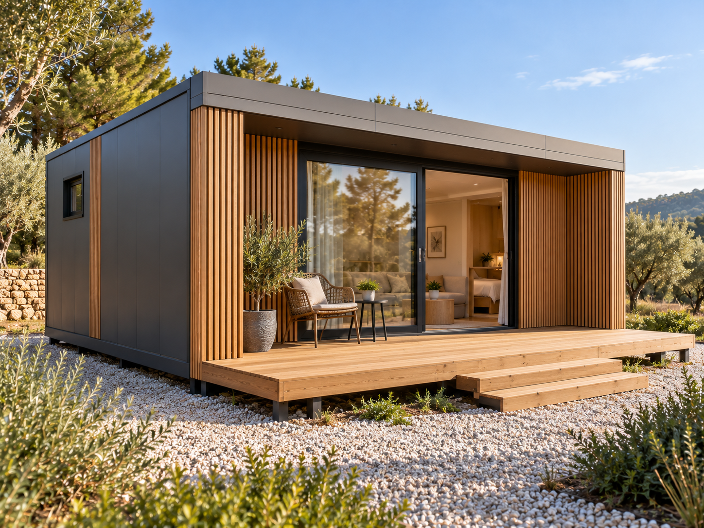 Módulo vivienda de invitados 20 m² con porche exterior - miniatura 4